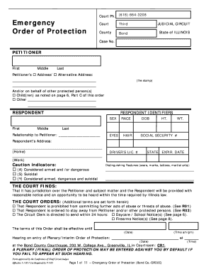 restraining forms blank fillable ontario sample pdffiller