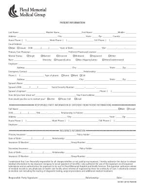 Patient Registration Form Floyd Memorial Hospital