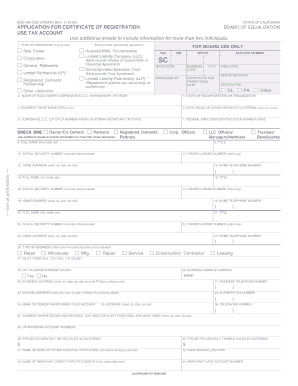 Tax Registration Certification  Form