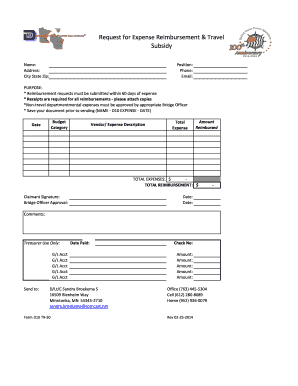 Usps Mileage Reimbursement for Training  Form