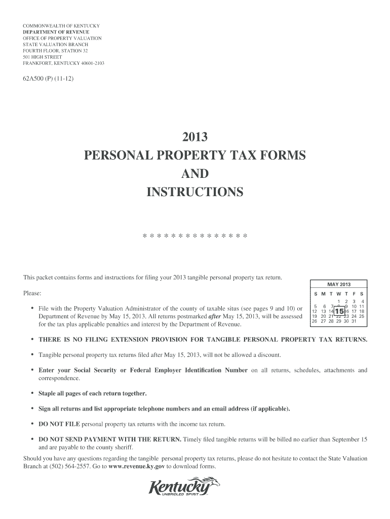 Get and Sign Personal Property Tax Form 2020