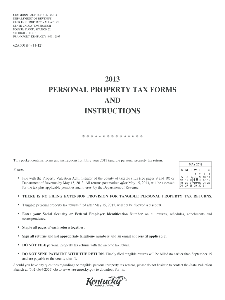  Personal Property Tax Form 2020