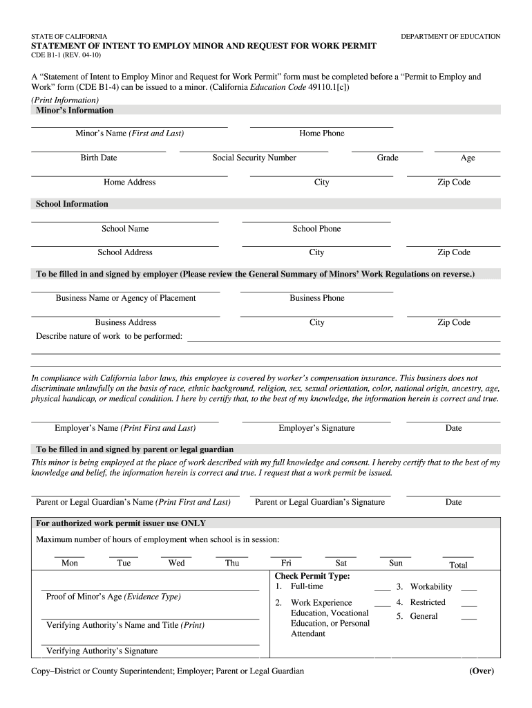  the Form Permit to Work from Cool Work 2010