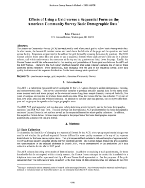 Effects of Using a Grid Versus a Sequential Form on the American Amstat