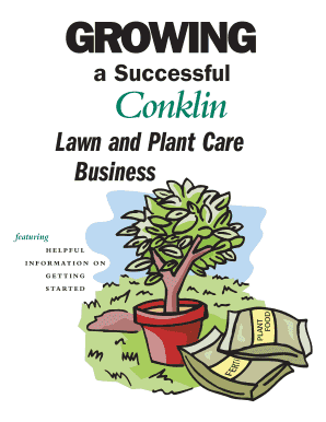 Starting a Lawn and Plant Care Business Conklin  Form