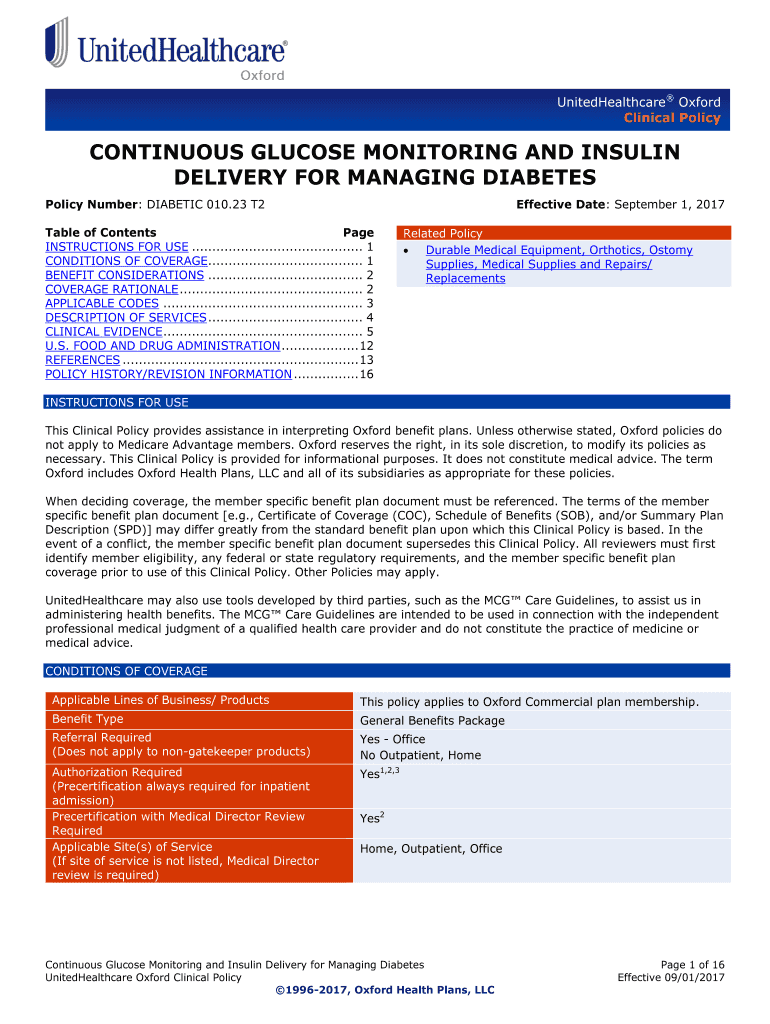 CONTINUOUS GLUCOSE MONITORING and   Form