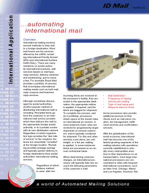 Automating International Mail ID Mail Systems  Form