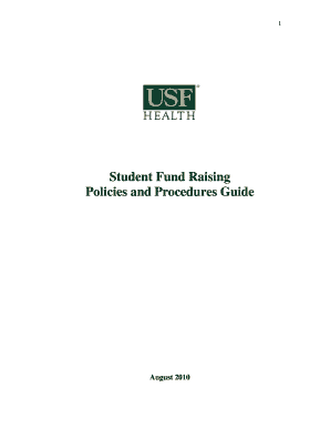 Student Fund Raising Policies and Procedures Guide USF Health  Form