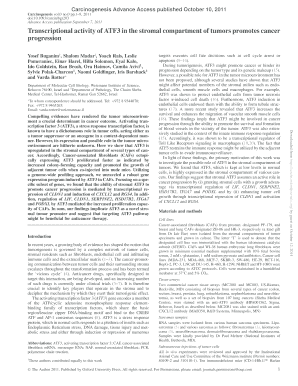 Transcriptional Activity of ATF3 in the Stromal Carcinogenesis Carcin Oxfordjournals  Form