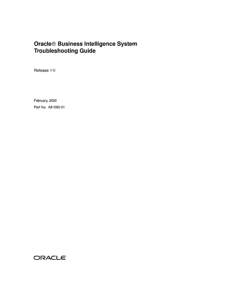 Oracle Business Intelligence System Troubleshooting Guide  Form