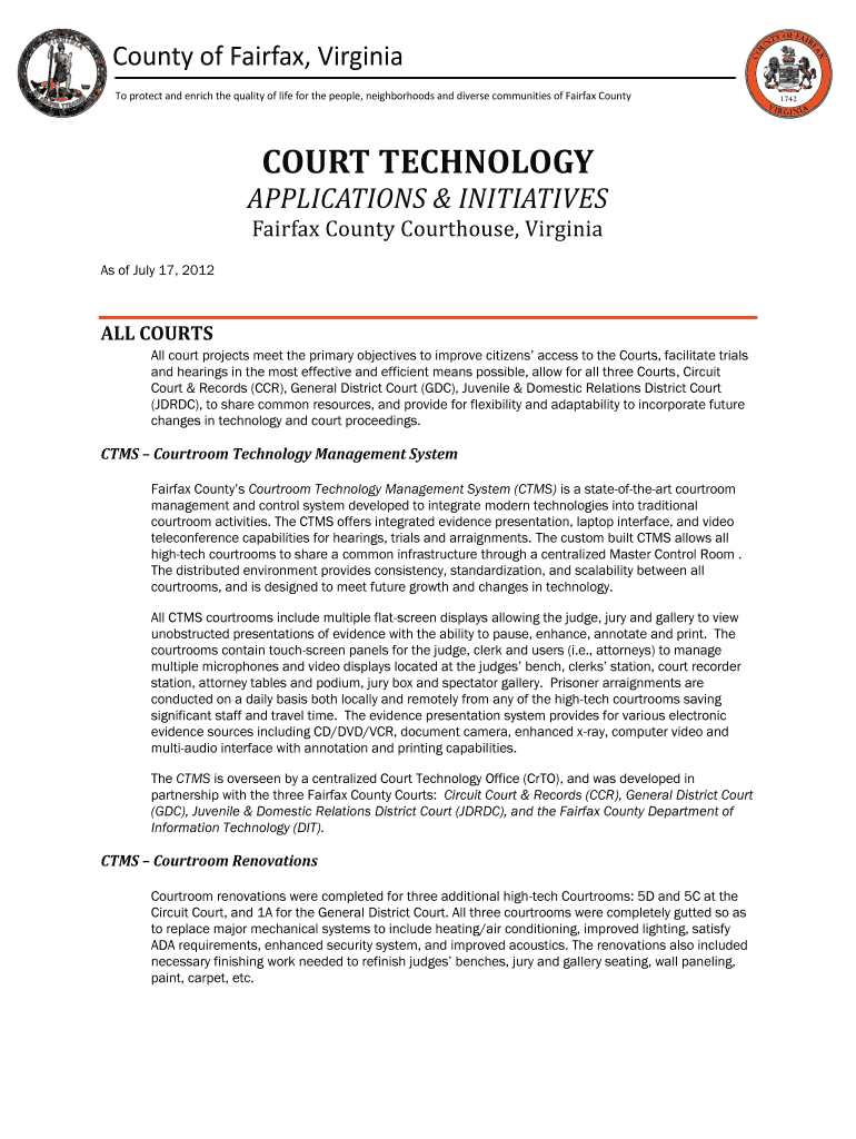 COURT TECHNOLOGY  Form