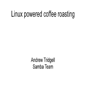 Linux Powered Coffee Roasting  Form