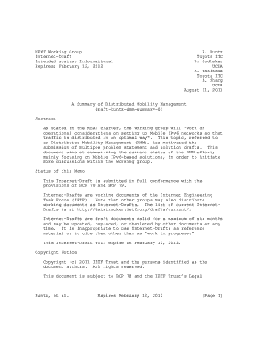 MEXT Working Group R Kuntz Internet Draft Toyota Datatracker Datatracker Ietf  Form