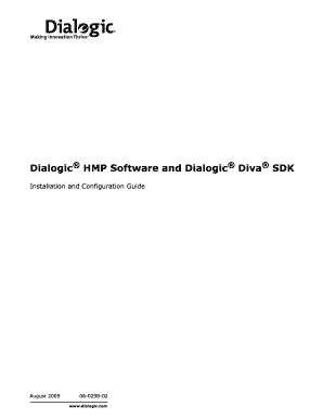 Dialogic HMP Software and Dialogic Diva SDK  Form