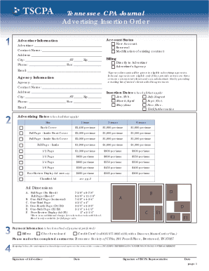 Tennessee CPA Journal Tennessee Society of Certified Public  Form