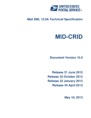 0A Technical Specification MID CRID Version 6 Ribbs Usps  Form