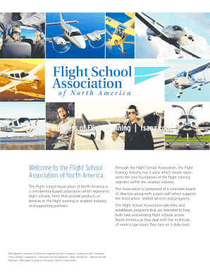 The Business of Flight Training Fsana Com the Flight School  Form