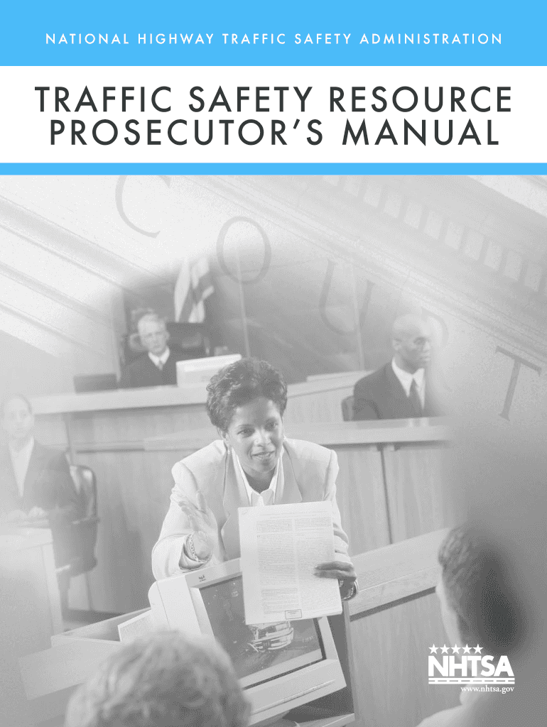 Traffic Safety Resource Prosecutor&#039;s Manual What Does it NHTSA Nhtsa  Form