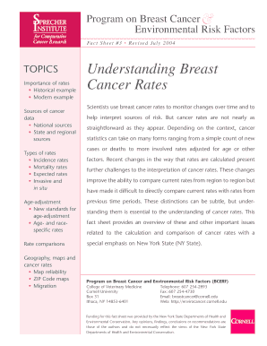 BC Rates Fact Sht 804 Breast Cancer and Environmental Risk Envirocancer Cornell  Form