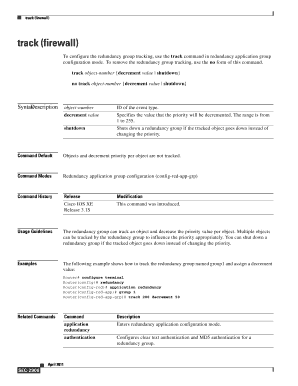 Track Firewall Cisco  Form