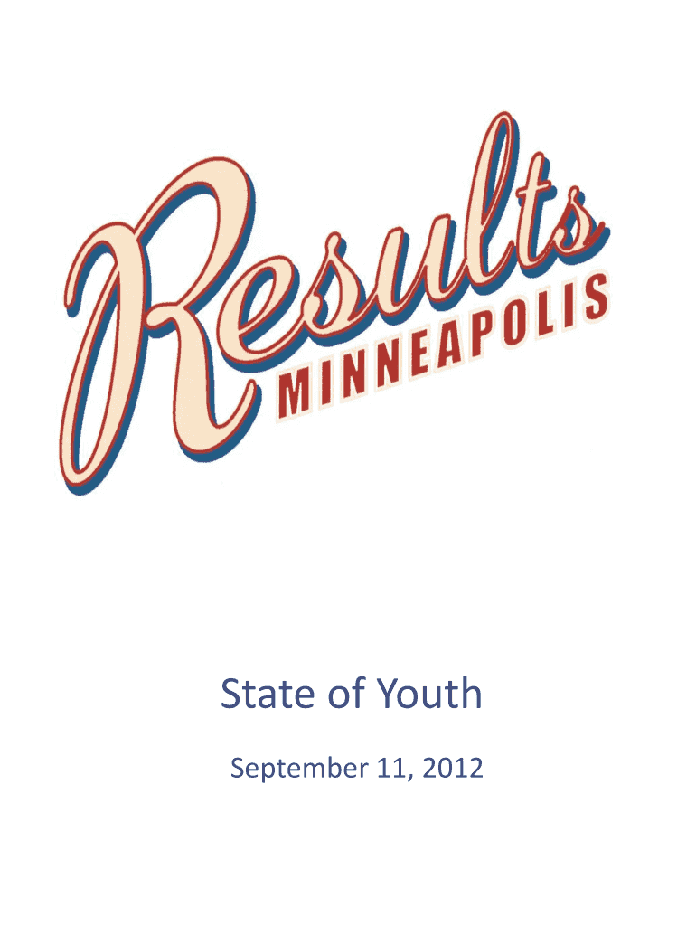 State of Youth City of Minneapolis Minneapolismn  Form