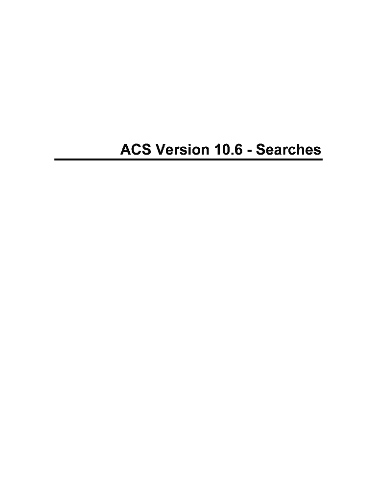 ACS Version 10 6 Searches Home Help Centers  Form
