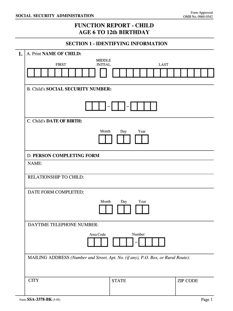  Ssa 3378  Form 1995