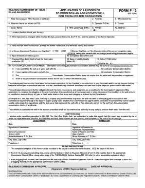 Rrc P 13 Form Rrc State Tx