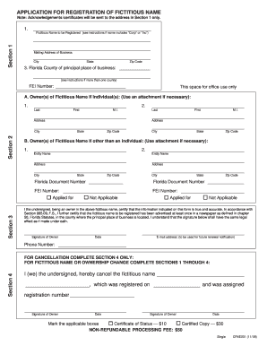 Florida Form Cr4e001