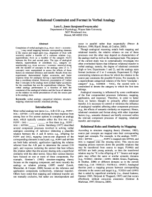 Relational Constraint and Format in Verbal Analogy