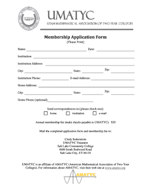 Membership Application Form Snow College Snow