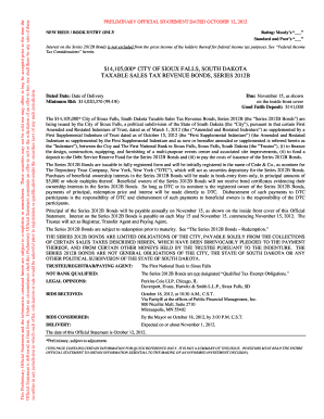 14105000* City of Sioux Falls, South Dakota Taxable Sales Tax PFM  Form