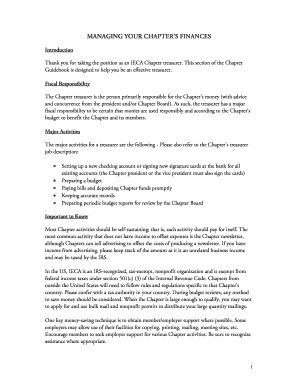 Managing Your Chapter&#039;s Finances International Erosion Control  Form