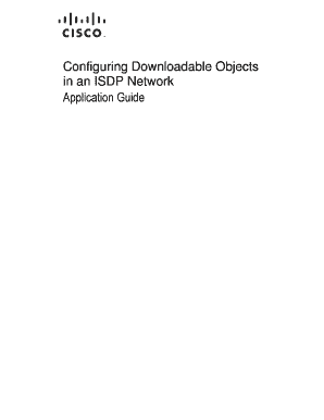 Configuring Downloadable Objects in an ISDP Network Application  Form