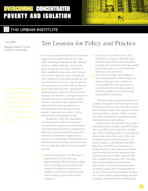 Overcoming Concentrated Poverty and Isolation Urban Institute Urban  Form