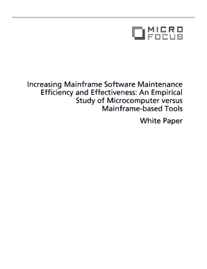 Increasing Mainframe Software Maintenance Efficiency Micro Focus  Form