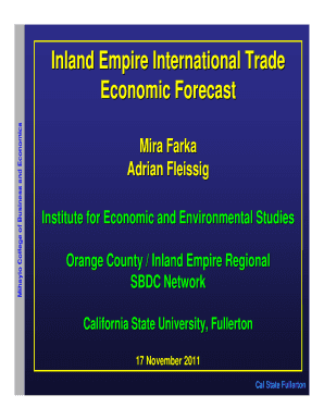 Inland Empire International Trade Economic Forecast Ciedec  Form
