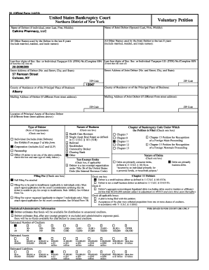 Bankruptcy Forms Calkins Pharmacy, LLC Francis J Brennan 509509