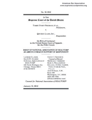 10 1042 Brief for National Association of Realtors in Support of Respondent 10 1042 Brief for National Association of Realtors I  Form