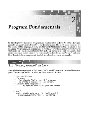 Program Fundamentals  Form
