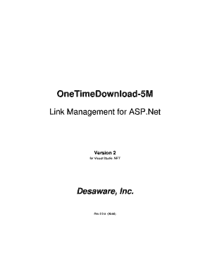 OneTimeDownload 5M Five Minute Link Desaware Inc  Form