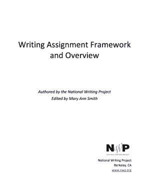 Download &quot;The Writing Assignment Framework and Overview&quot; Nwp  Form