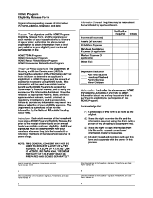At Home Program Forms
