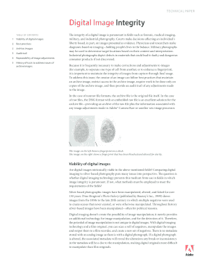 Digital Image Integrity Form