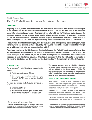 8% Medicare Surtax on Investment Income  Form