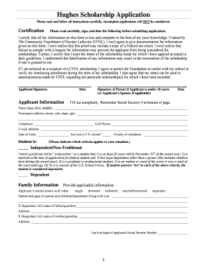 Scholarship Application the Community Foundation of Greater  Form