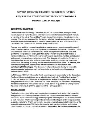 NEVADA RENEWABLE ENERGY CONSORTIUM NVREC Desert Dri  Form