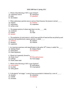 1 GEOS 1000 Exam 4, Spring, 1 Which of the Homepages Homepages Wmich  Form