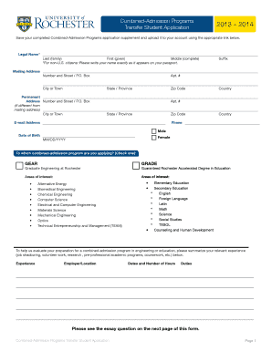 View CAPs PDF University of Rochester Enrollment Rochester  Form