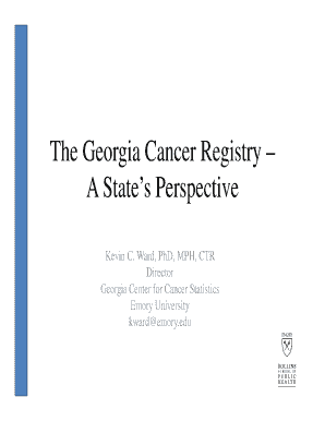 The Georgia Cancer Registry  Form